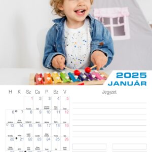 Info A3 naptár jegyzetelhető